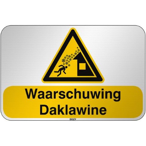 ISO-veiligheidspictogram – Waarschuwing Daklawine