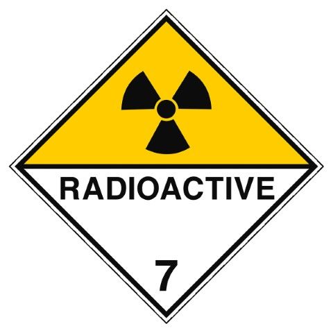 Vervoerspictogram - Radioactief 7DA - RADIOACTIVE 7