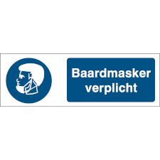 Gebodspictogram - Baardmasker Verplicht M/Pic1200/NL354/Twm-150X50