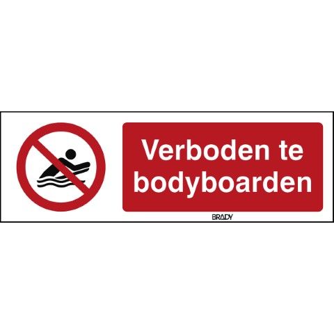 ISO Veiligheidspictogram - Verboden te bodyboarden