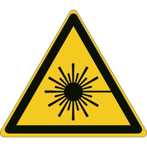 ISO Veiligheidspictogram - Waarschuwing: Laserstraal