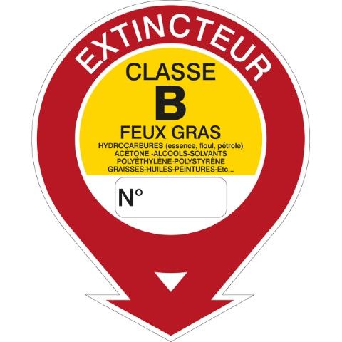 Pictogram voor Brandbestrijding - EXTINCTEUR CLASSE B FEUX GRAS...