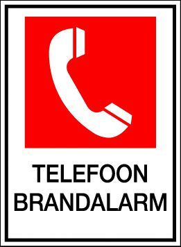 A5 Sign - Telefoon brandalarm