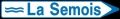 Aanwijzingsbord SB250, F33B - Wegwijzer wit/blauw waterloop X, 1750X300 - HI