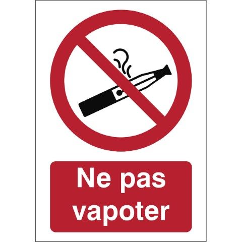 Verbodspictogram – Roken van e-sigaretten verboden - Ne pas vapoter