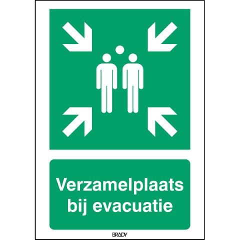 ISO 7010 Pictogrammen - Verzamelplaats bij evacuatie