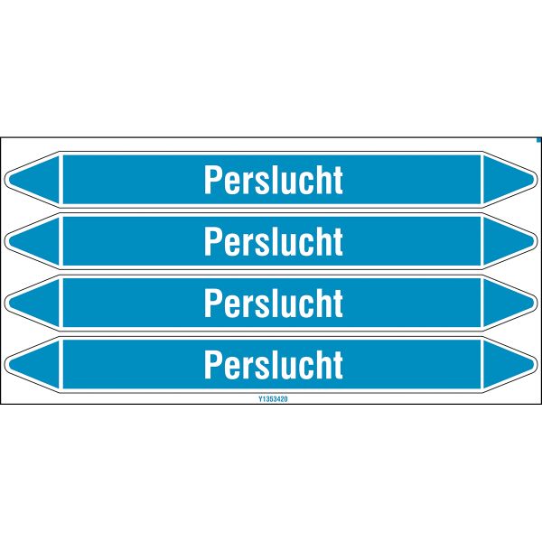 Individuele leidingmerkers op kaart met geperforeerde pijlen, zonder pictogram