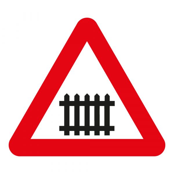 Bord SB250 - A41 - Zijde 700 mm - HI - Opgelet bewaakte overweg