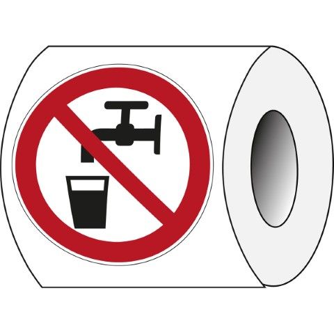 Pictogrammen op rol - Geen drinkwater