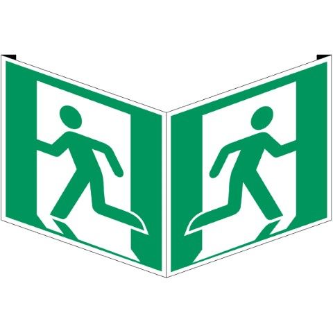 ISO Veiligheidspictogram - Nooduitgang (links)