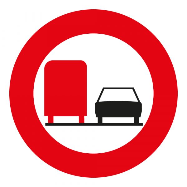 Bord SB250 - C39 - Diam. 700 mm - HI - Inhaalverbod voor vrachtwagens