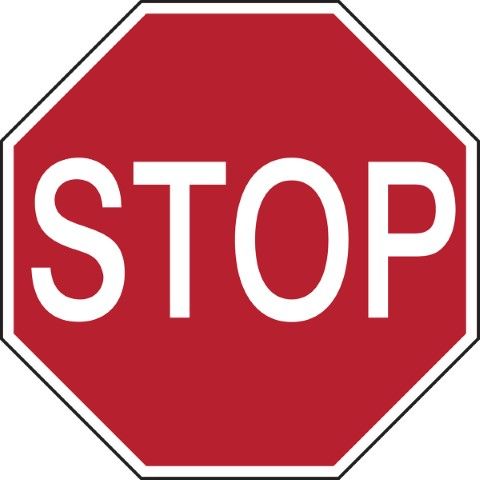 Pictogram voor vloermarkering Stop