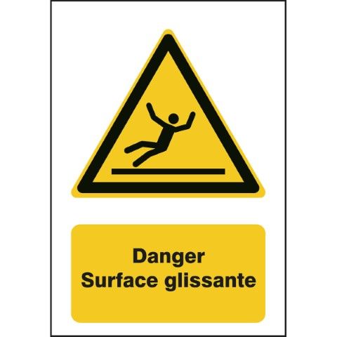 ISO 7010 Pictogrammen - Danger; Surface glissante