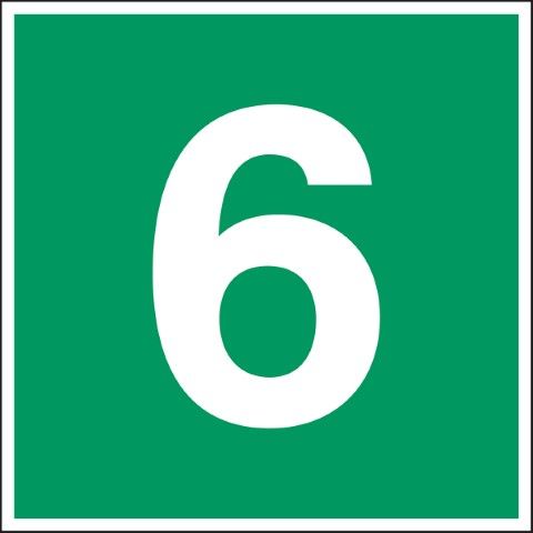 Reddingspictogram - Niveau-aanduiding: 6