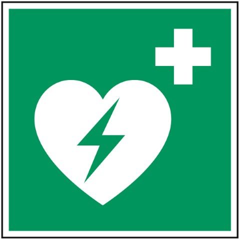 ISO Veiligheidspictogram - Automatische externe defibrillator