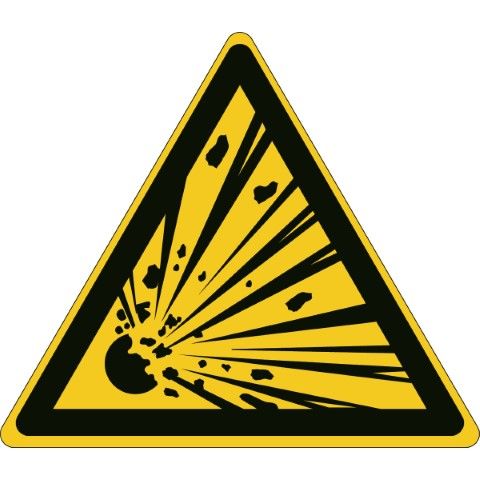 ISO Veiligheidspictogram - Waarschuwing: Explosieve Stoffen