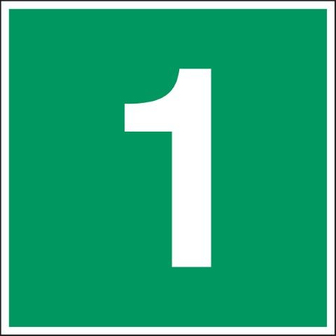 Reddingspictogram - Niveau-aanduiding: 1