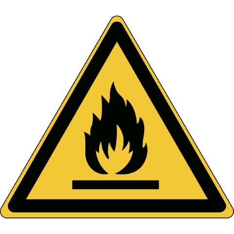 ISO Veiligheidspictogram - Waarschuwing: Ontvlambare Stoffen