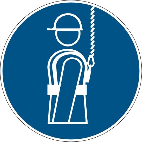 Gebodspictogram - Individueel veiligheidsharnas verplicht