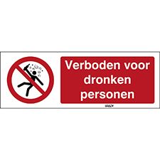 ISO Veiligh.Pic-Verboden Voor dronken Personen P043/NL349/Alu-297X105