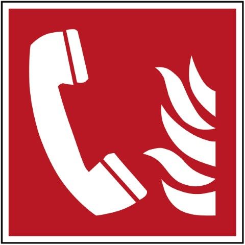 ISO Veiligheidspictogram - Telefoon voor brandalarm