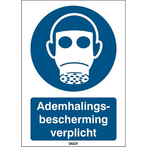 ISO 7010 Pictogrammen - Ademhalingsbescherming verplicht