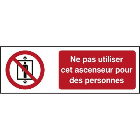 ISO 7010 Pictogrammen - Ne pas utiliser cet ascenseur pour des personnes