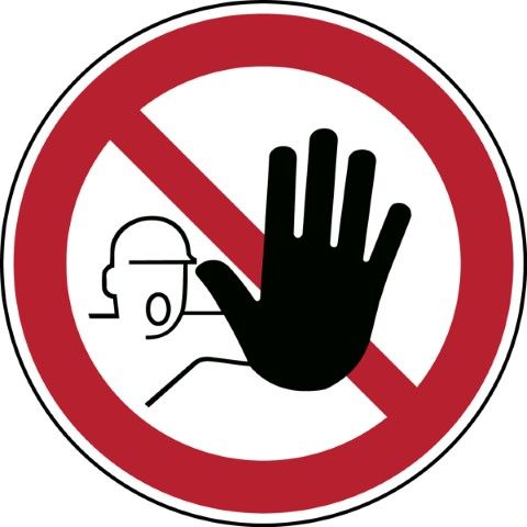 Verbodspictogram - Verboden toegang voor onbevoegden