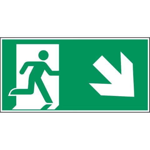 Nooduitgang (rechts) – ISO 7010
