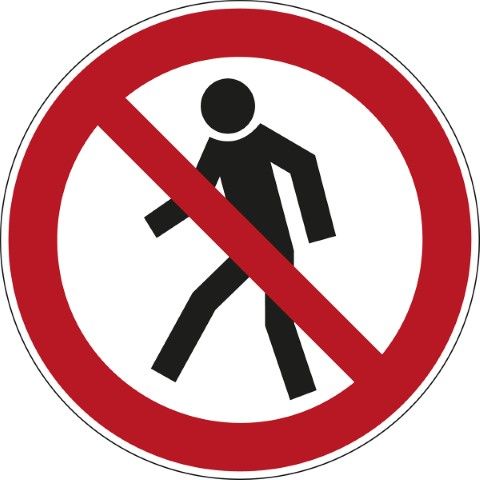 Verbodspictogram - Verboden voor voetgangers