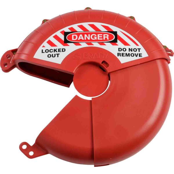 Inklapbare vergrendelingssystemen van Brady voor handwielafsluiters met een diameter van 178 tot 330 mm