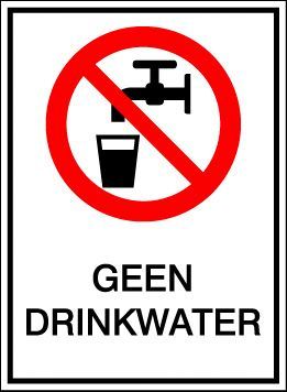 A4 Sign - Geen drinkwater