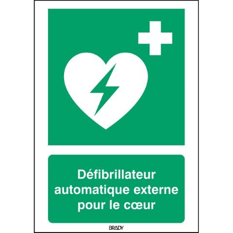 ISO 7010 Pictogrammen - Défibrillateur automatique externe pour le cœur