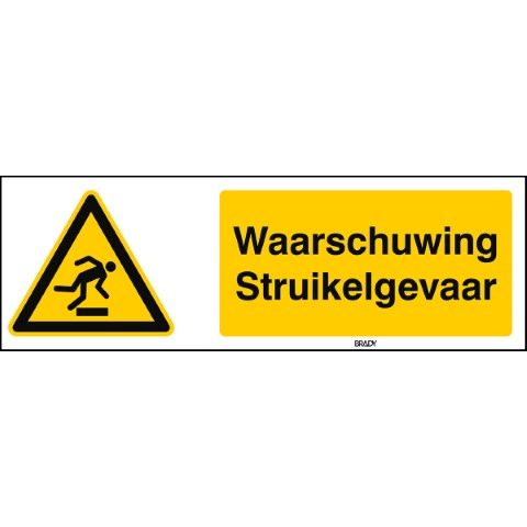 ISO 7010 Pictogrammen - Waarschuwing: Struikelgevaar