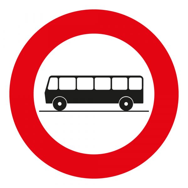 Bord SB250 - C22 - Diam. 700 mm - HI - Verboden voor autobussen