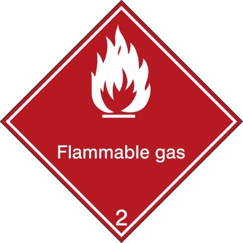 Pictogram voor Zeetransport - Brandbare gassen - Flammable gas 2