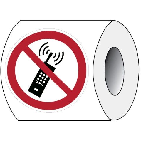 ISO Veiligheidspictogram - Draagbare telefoon verboden