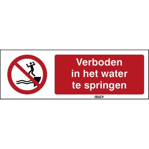 ISO Veiligheidspictogram - Verboden in het water te springen