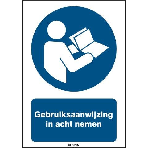 ISO 7010 Pictogrammen - Gebruiksaanwijzing in acht nemen