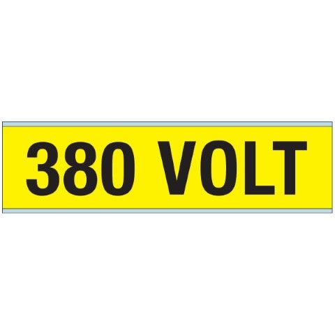 Waarschuwingspictogram - Voltagemerkers - 380 VOLT