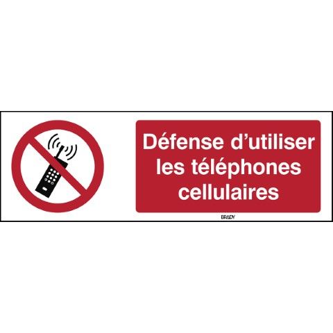 Draagbare telefoon verboden – ISO 7010 - Défense d'utiliser les téléphones cellulaires