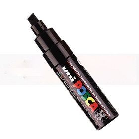 MARKEERSTIFT POSCA ZWART PC8K-N ( PAK VAN 6 STUKS )