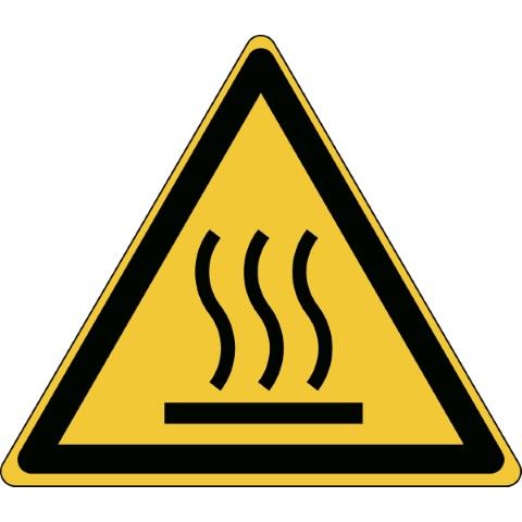 ISO Veiligheidspictogram - Waarschuwing: Warm oppervlak