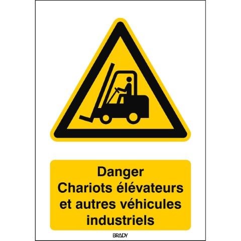 ISO 7010 Pictogrammen - Danger; Chariots élévateurs et autres véhicules industriels