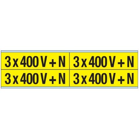 Waarschuwingspictogram - Voltagemerkers - 3 x 400 V + N