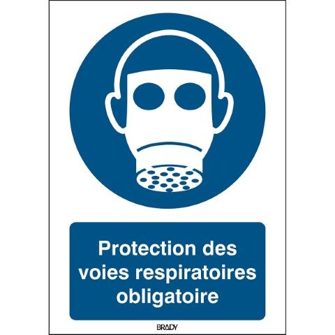 ISO 7010 Pictogrammen - Protection des voies respiratoires obligatoire