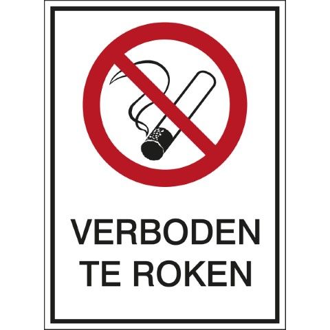 A5 Sign - Verboden te roken