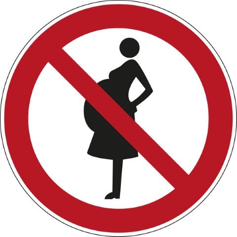 Verbodspictogram - Verboden voor zwangere vrouwen