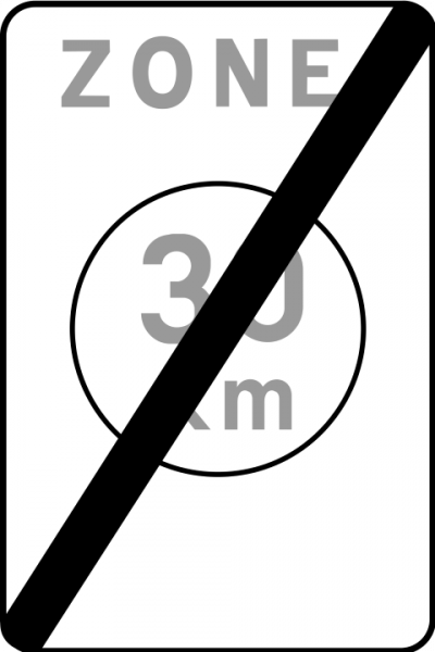 BORD SB250, F4B, 400X600MM, EINDE ZONE 30, HI