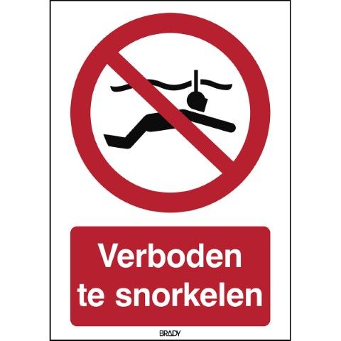 ISO Veiligheidspictogram - Verboden te snorkellen